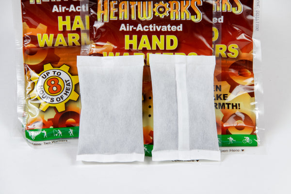 Here one can see the heat packs after the retail cello has been opened.